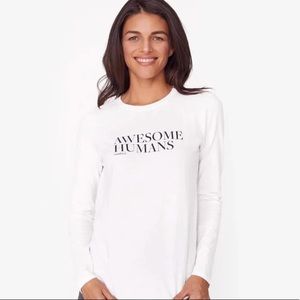 Figs Awesome Humans White Undershirt XS